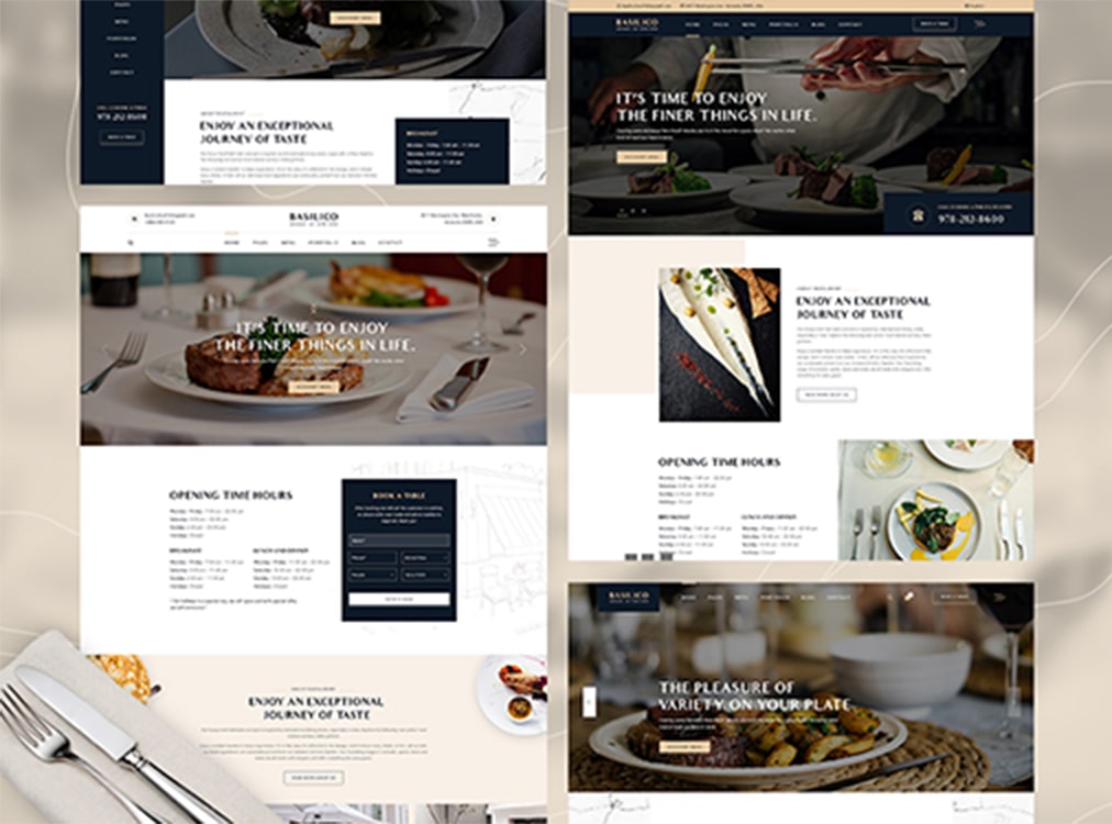 Basilico Main Restaurant website template preview
