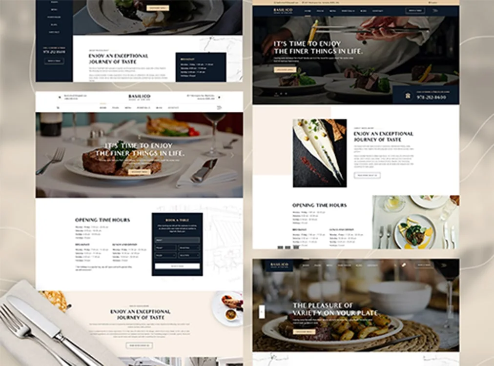 Basilico Main Restaurant — website template preview
