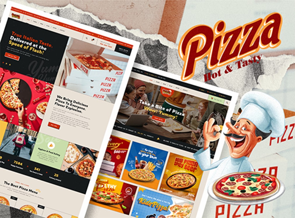 Basilico Pizza website template preview