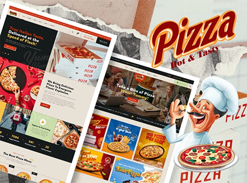 Basilico Pizza — website template preview