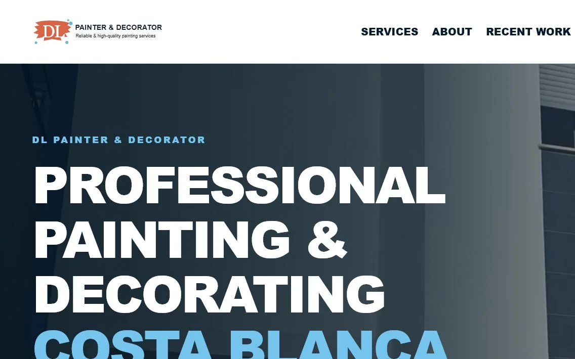 DL Painter & Decorator — website designed and built by Sean McGee