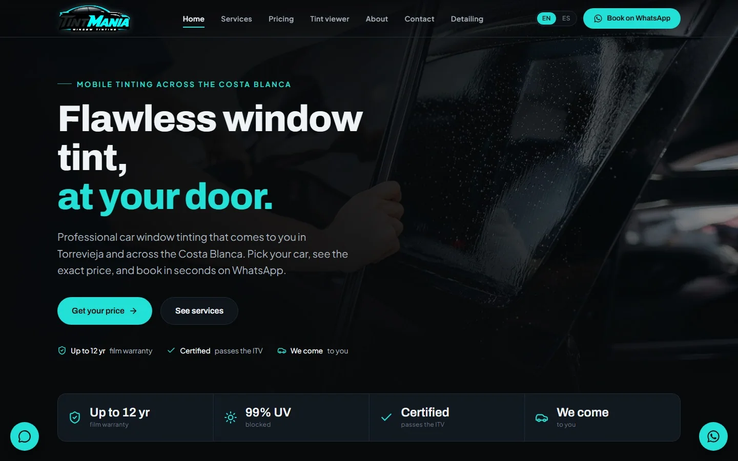 TintMania — website designed and built by Sean McGee