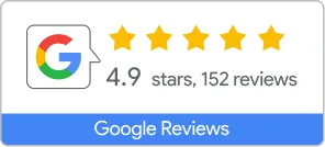 Google Reviews: 4.9 stars from 152 reviews