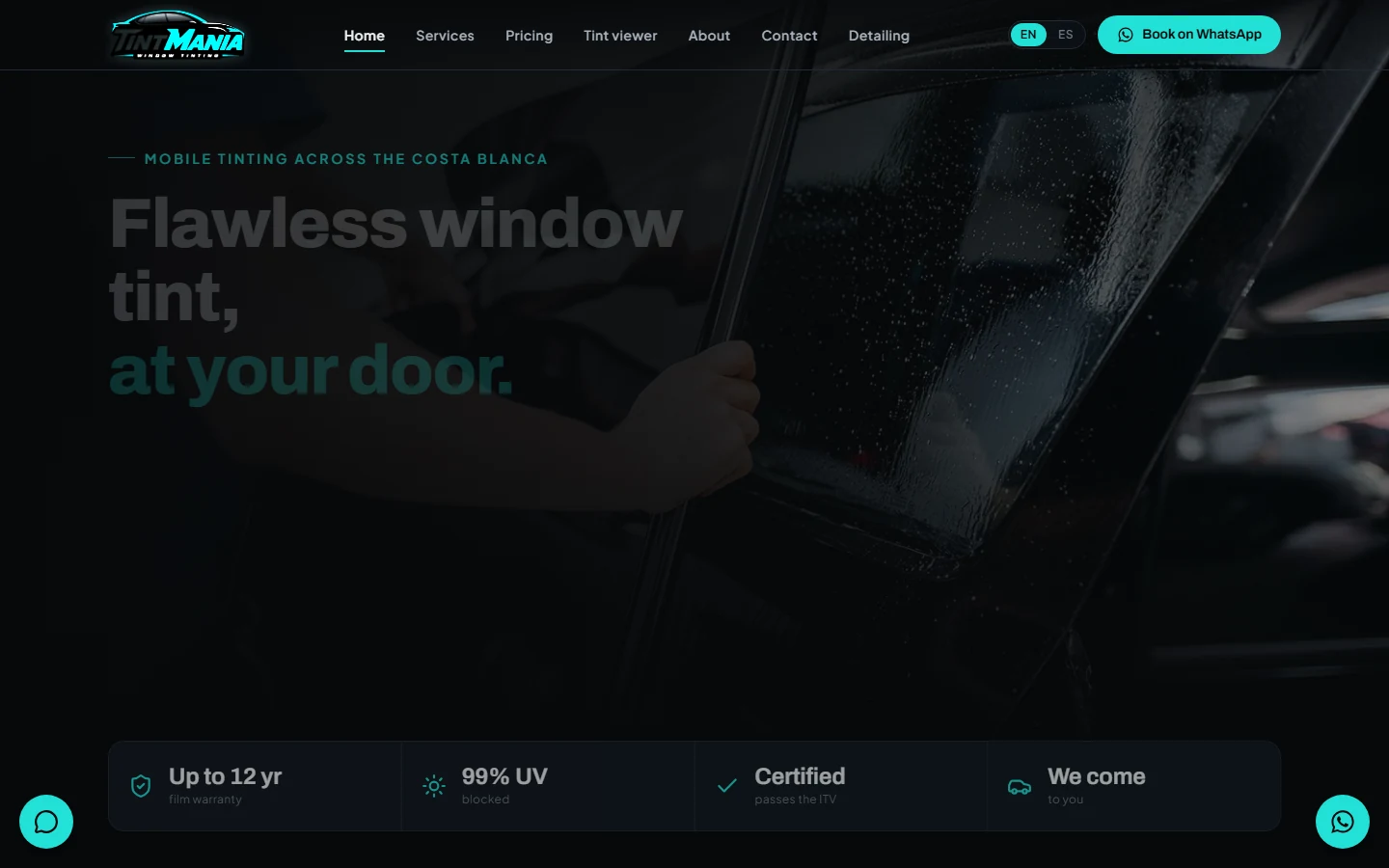 TintMania website preview