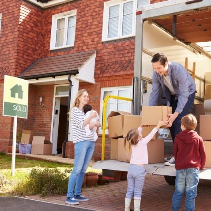 A family preparing belongings for a Wakefield house move