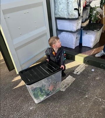 Movers loading household belongings for a Bradford removal