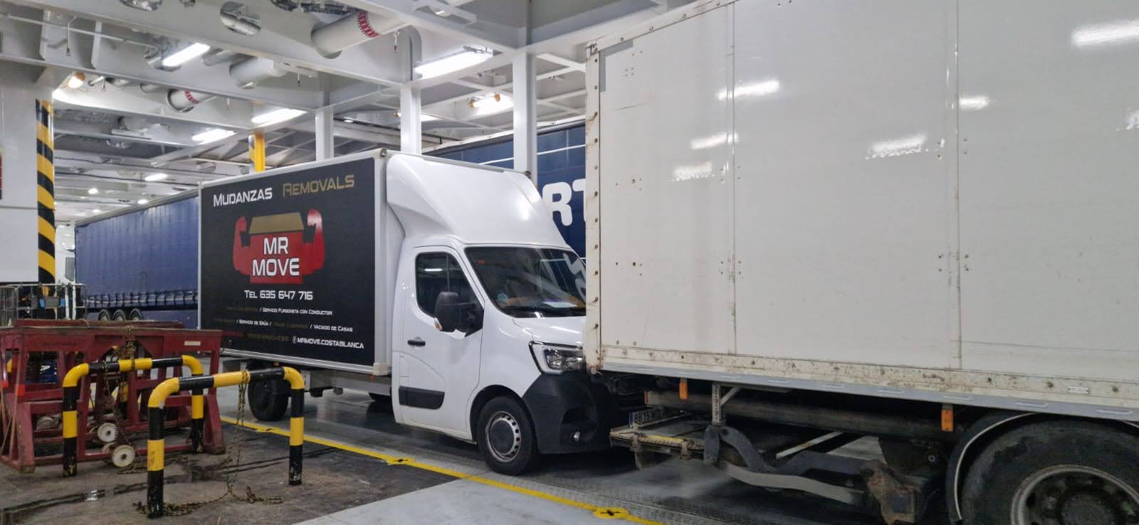 Mr Move vans ready for a removal
